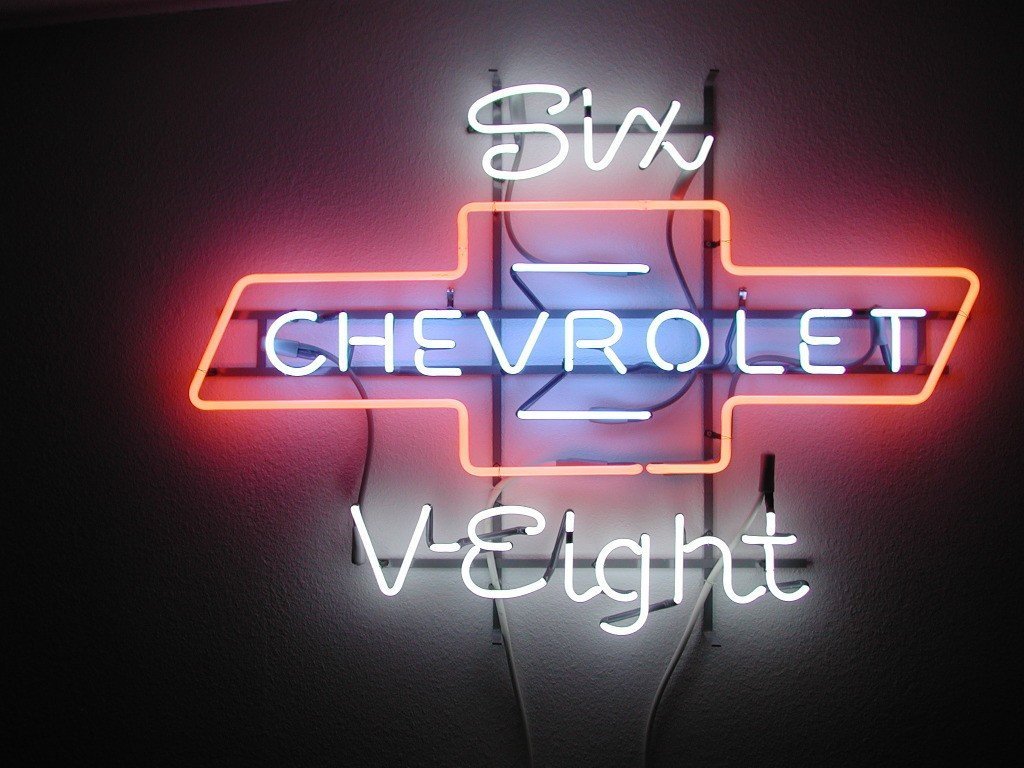 Chevy Chevrolet V8 Neon Sign